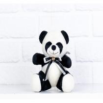 Urso tedde panda, pelucia 12 cm - laços