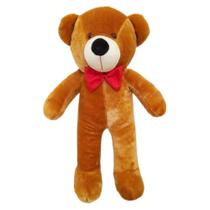 Urso Teddy de Pelúcia Mel 70cm Com Gravatinha Borboleta - 508