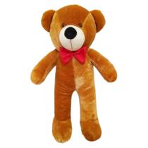 Urso Teddy de Pelúcia Mel 70cm Com Gravatinha Borboleta - 508 Urso Teddy de Pelúcia Mel 70cm Com Gravatinha Borboleta - 508