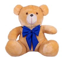 Urso Teddy De Pelúcia Sentado Com Laço Tamanho G 50cm - Barros Baby Store