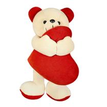 Urso Ursinho Pelúcia Carinhoso Com Coração 30 Cm - Namorados