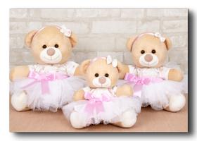 Ursos bailarina novíssimo rosa decorativo quarto bebê