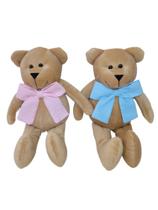 Ursos de pelúcia 2 unidades com 29cm brinquedo decoração quarto infantil chá revelação