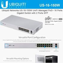 Us-16-150w-br unifi switch 16p poe rj45 + 2p sfp