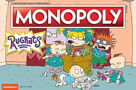 USAOPOLY Monopoly Rugrats Jogo de Tabuleiro Baseado na série Nickelodean Rugrats Mercadorias Rugrats Oficialmente Licenciadas Jogo Clássico de Monopólio Temático