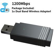 USB 3 0 Adaptador Wi-fi 1200Mbps Dual Band 2 4Ghz/5~(Black) - generic