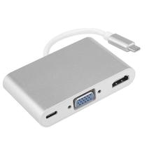 Usb C Para Hdmi Vga Usb 3.0 Tipo C Adaptador Hub De Áudio 5 Em 1 Conversor Multi Portas