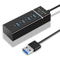 Usb Hub 3.0 Alta Velocidade 4 Portas Preto Led Indicador 5.0Gbps Super Speed