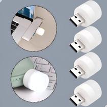 USB Lâmpada LED Portátil Mini KIT COM 4 LEDs Noite Luz Redonda Pequena Do Computador Móvel De Alimentação