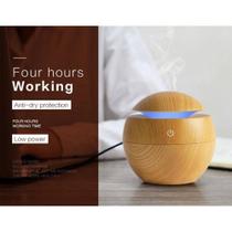 Usb Led Luz De Grão De Madeira Casa Aroma Difusor De Óleo Essencial Purificador Umidificador BOLINHA CLAR