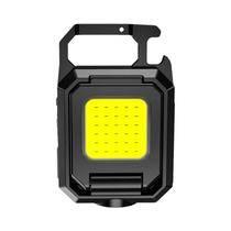 Usb Recarregável Mini Chaveiro Luz Multifuncional Led Lanterna De Acampamento Portátil Cob