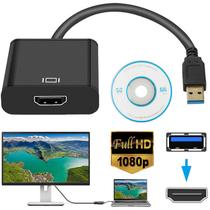 USB to HDMI Converter Video Adapter para PC Laptop HDTV TV (On