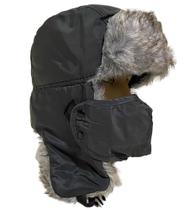 Ushanka Touca Russa Gorro Mascara Aviador Frio Extremo Proteção Orelha Pelucia