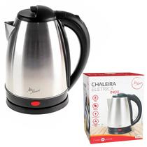 Utensilio Chaleira Elétrica Inox 1.8 Litros Com Luz Indicadora Base 360 Graus Para Cozinha Utensilio Chaleira Elétrica Inox 1.8 Litros Com Luz Indicadora Base 360 Graus Para Cozinha