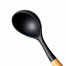 Utensílio Cozinha Silicone Premium Cabo Madeira Antiaderente