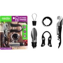 Utensílio Doméstico KIT para Vinho 5 Pecas Inoxidável