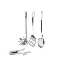 Utensilios Cozinha Inox Pegador Massas Concha Espatula 4un