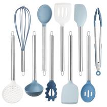 Utensílios de cozinha COOK WITH COLOR Silicone, 10 peças, azul/branco