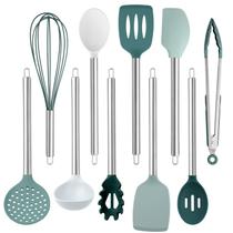 Utensílios de cozinha COOK WITH COLOR Silicone 10 peças Teal Utensílios de cozinha COOK WITH COLOR Silicone 10 peças Teal