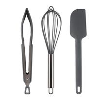 Utensílios de cozinha COOK WITH COLOR Silicone, conjunto de 3 peças, cinza
