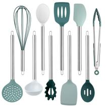 Utensílios de Cozinha de Silicone COOK WITH COLOR - 10 Peças Teal