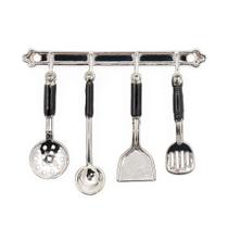 Utensílios de cozinha em miniatura Odoria Dollhouse 1/12 Scale Silver Utensílios de cozinha em miniatura Odoria Dollhouse 1/12 Scale Silver