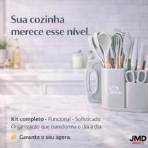 Utensílios de Cozinha Silicone Não Risca Panelas com Suporte