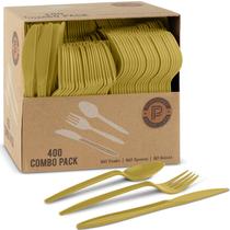 Utensílios de plástico descartáveis PLASTICPRO 400 Pack Gold