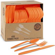 Utensílios de plástico descartáveis PLASTICPRO 400 Pack Orange