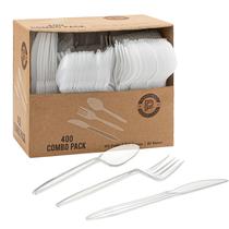 Utensílios de plástico descartáveis PLASTICPRO 400 Pack