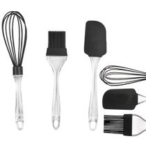 Utensílios De Silicone Kit 3 Peças Espátula Pincel E Fouet
