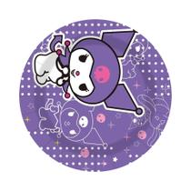 Utensílios Descartáveis Para Festa De Aniversário Infantil MINISO Tema Kuromi Copo De Papel Prato