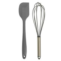 Utensílios Espátula Batedor De Ovos Fue Fuet 2 Peças Cinza
