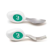 Utensílios infantis doddl Conjunto ergonômico de garfos e colheres Aqua