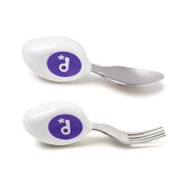 Utensílios infantis doddl Conjunto ergonômico de garfos e colheres Indigo Utensílios infantis doddl Conjunto ergonômico de garfos e colheres Indigo