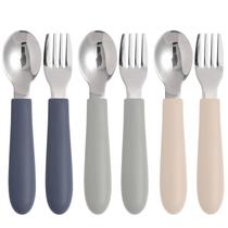 Utensílios infantis Eascrozn, pacote com 6, conjunto de talheres infantis 18/8 SS Utensílios infantis Eascrozn, pacote com 6, conjunto de talheres infantis 18/8 SS