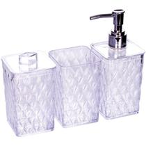 Utensilios para Banheiro KIT Banho Glamour 3PCS Cristal Utensilios para Banheiro KIT Banho Glamour 3PCS Cristal