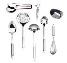 Utensílios para Cozinha Kit Completo Aço Inoxidável Multiuso Jogo Colher Escumadeira Concha Pegador de Massa Fue Amassador e Garfo Utensílios para Cozinha Kit Completo Aço Inoxidável Multiuso Jogo Colher Escumadeira Concha Pegador de Massa Fue Amassador e Garfo