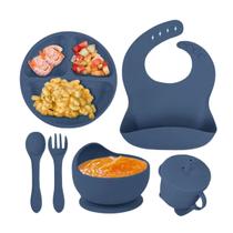 Utensílios Silicone Bebê Prato Tigela Colher Garfo Fácil Limpeza Introdução