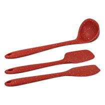 Utensílios Silicone Vermelho Select Premium 3 Peças Brinox
