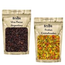 Uva Passa Argentina 1Kg Frutas Cristalizadas em Cubos 1Kg