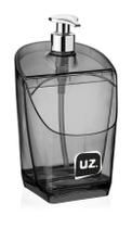 UZ354-PR - Porta Detergente Sabão Líquido Gold Translúcido 500 ml UZ Preto