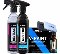 V-paint 20ml vitrificador automotivo + sio2 pro + revelax