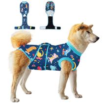 V.PET.B.R Roupa de recuperação pós-cirúrgica para cães, macacão para cadelas e cães machos para castração e esterilização, substitui o colar elizabetano, macacão respirável anti-lambedura para cães pequenos, médios e grandes, novo padrão de dinossauro, XXL V.PET.B.R Roupa de recuperação pós-cirúrgica para cães, macacão para cadelas e cães machos para castração e esterilização, substitui o colar elizabetano, macacão respirável anti-lambedura para cães pequenos, médios e grandes, novo padrão de dinossauro, XXL