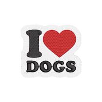 V0011-001 I Love Dogs Patch Bordado 7x6,2cm