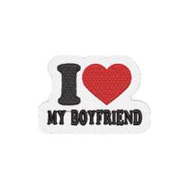 V0015-001 I Love My Boyfriend Patch Bordado 7,2x5,0cm