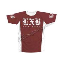 V1 LXB AJJ Preto Secagem Rápida Rash Guard Gym Tee Levelxblack Jersey RANKED V2 NÍVEL NEGRO Moto Top