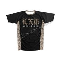 V1 LXB AJJ Preto Secagem Rápida Rash Guard Gym Tee Levelxblack Jersey RANKED V2 NÍVEL NEGRO Moto Top