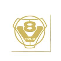 V8 Caminhão Aplique Dourado Para Scania