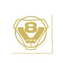 V8 Caminhão Aplique Dourado Para Scania